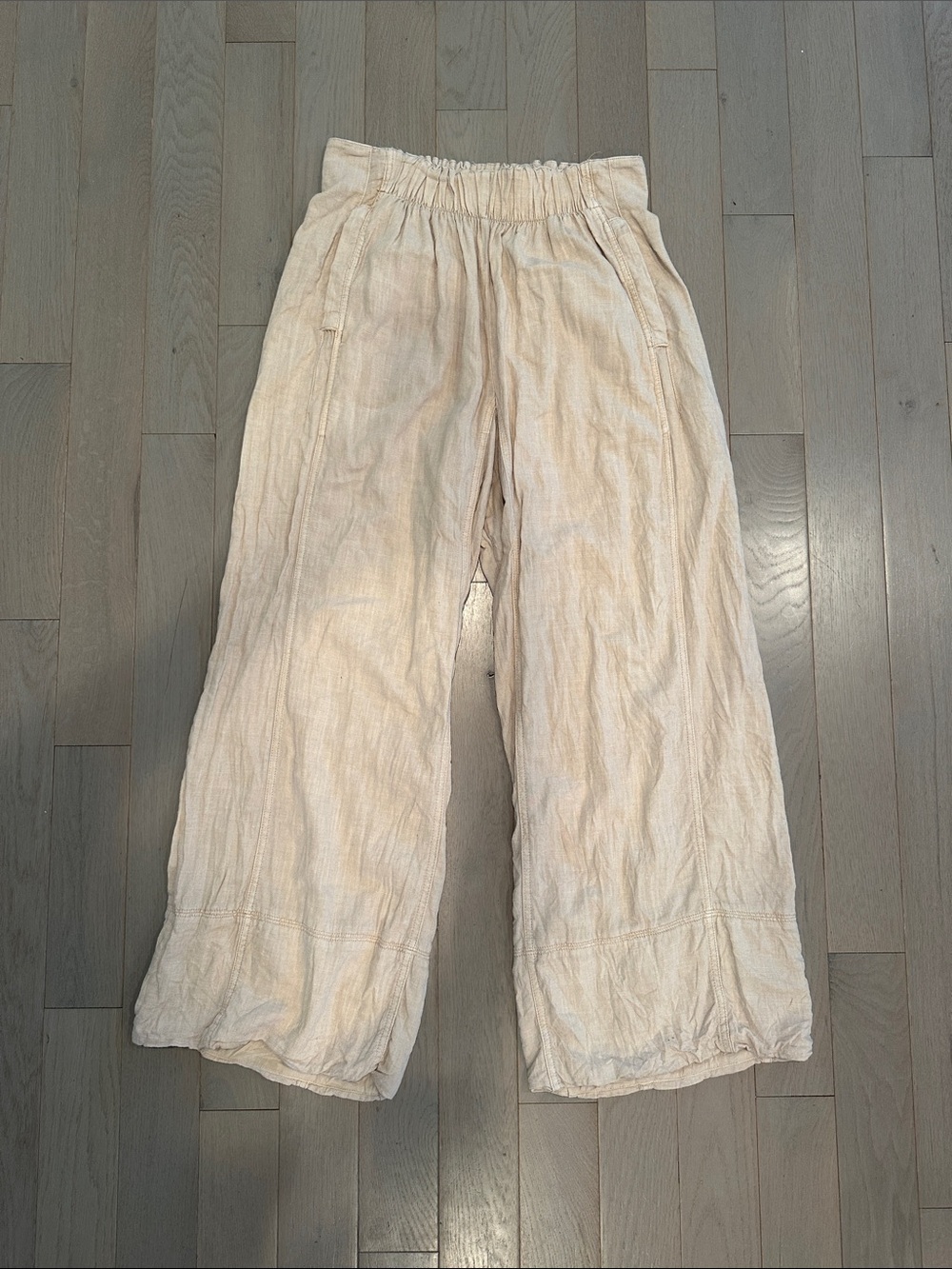 Free People Kids Cream Wide-Leg Pull-On Pants